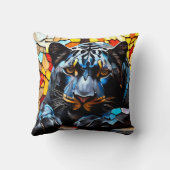 Zwart Jagua Mozaïek Glas in lood Kussen (Achterkant)