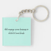 Zwart Jaguar Portret Bloemen Sleutelhanger (Achterkant)