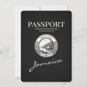 Zwart Jamaica paspoort Bewaar de datum Save The Date (Voorkant)