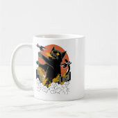 Zwart Japans Catzilla Sunset - Clic Fit Koffiemok (Links)