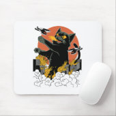 Zwart Japans Catzilla Sunset - Clic Fit Muismat (Met muis)