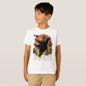 Zwart Japans Catzilla Sunset - Clic Fit T-shirt (Voorkant volledig)
