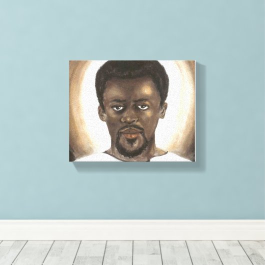 Zwart Jesus Canvas (Insitu (Houten vloer))