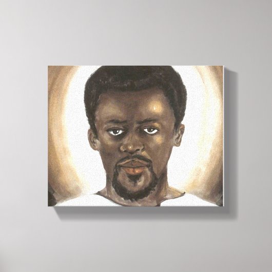 Zwart Jesus Canvas Afdruk (Voorkant)
