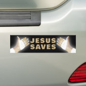 zwart JESUS SAVES Bumpersticker (Op auto)