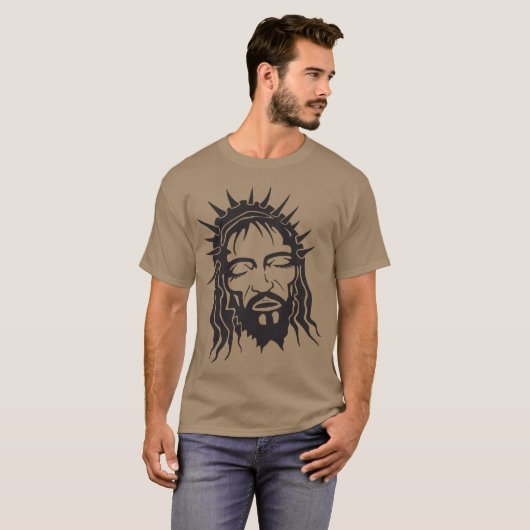 Zwart Jezus shirt (Voorkant volledig)