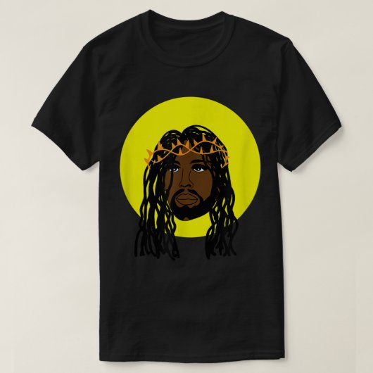 Zwart Jezus verslaat Afrikaanse Amerikaanse religi T-shirt (Design voorkant)