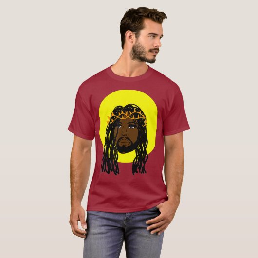 Zwart Jezus verslaat Afrikaanse Amerikaanse religi T-shirt (Voorkant volledig)