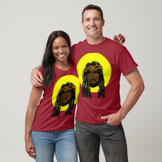 Zwart Jezus verslaat Afrikaanse Amerikaanse religi T-shirt (Unisex)