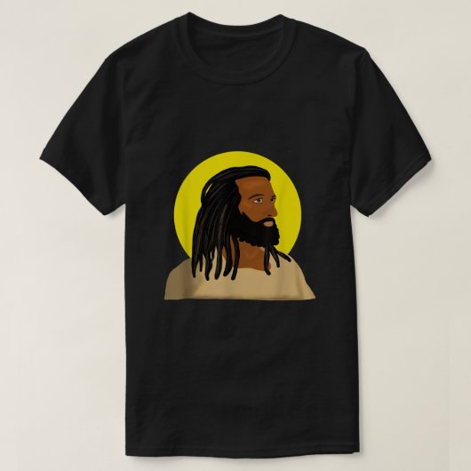 Zwart Jezus verslaat Afrikaanse Amerikaanse religi T-shirt (Design voorkant)