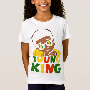 Zwart Jong Koning Zwart Geschiedenis Maand Kinder T-shirt
