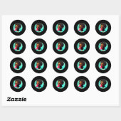 Zwart Jongen Joy Bubble Gum Leuk Afrikaans Melanin Ronde Sticker (Vel)