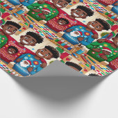 Zwart jongens & tacky kerst trui inpakpapier (Hoek)