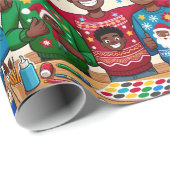 Zwart jongens & tacky kerst trui inpakpapier (Rol Hoek)