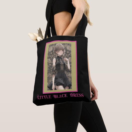  zwart jurk Glamour LBD Tote Bag (Dichtbij)