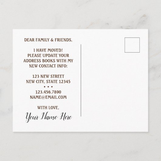 zwart kalf in beweging aankondigingskaart (Achterkant)