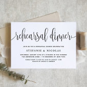 Zwart  Kalligrafie Repetitie Diner Kaart