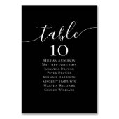 Zwart Kalligrafie Tafel Zitgrafiek Kaart (Achterkant)