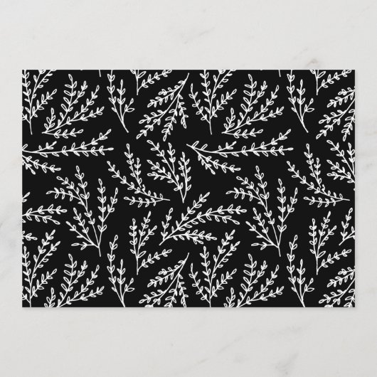 Zwart kalligrafiesap voor de bride om te worden advieskaart (Achterkant)