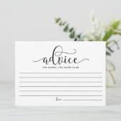 Zwart kalligrafiesap voor de bride om te worden advieskaart (Staand voorkant)