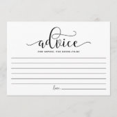 Zwart kalligrafiesap voor de bride om te worden advieskaart (Voorkant)