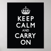 Zwart kalm houden en doorgaan poster (Voorkant)