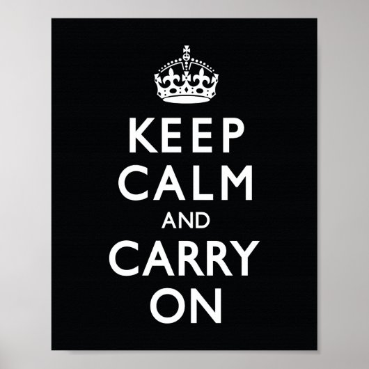 Zwart kalm houden en doorgaan poster (Voorkant)