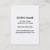 Zwart kalm houden en doorgaan visitekaartje (Achterkant)