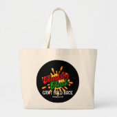 ZWART KAN DE 19E NIET TEGENHOUDEN GROTE TOTE BAG (Voorkant)