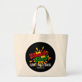 ZWART KAN DE 19E NIET TEGENHOUDEN GROTE TOTE BAG