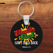 ZWART KAN DE 19E NIET TEGENHOUDEN SLEUTELHANGER (Voorkant)