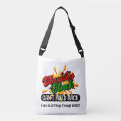 ZWART KAN ZICH NIET CHRISTELIJK HOUDEN CROSSBODY TAS (Voorkant)