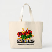 ZWART KAN ZICH NIET CHRISTELIJK HOUDEN GROTE TOTE BAG (Voorkant)