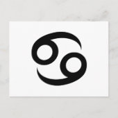 Zwart kanker zodiac symbool briefkaart (Voorkant)