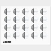 Zwart kant bruiloft adres label Stickers (Vel)