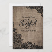 Zwart Kant Buralp Modern Gothic Vrijgezellenfeest Kaart (Achterkant)