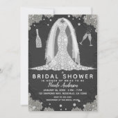 Zwart & kant Diamond trouwjurk Vrijgezellenfeest Kaart (Voorkant)