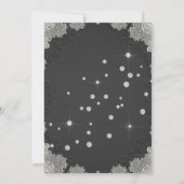 Zwart & kant Diamond trouwjurk Vrijgezellenfeest Kaart (Achterkant)