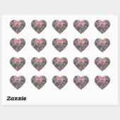 Zwart Kant en Rozen Sticker (Vel)