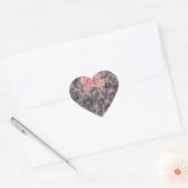 Zwart Kant en Rozen Sticker (Envelop)
