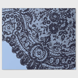 ZWART KANT EN SCHEMERBLAUWE CADOOHERPRESENTATIE CADEAUPAPIER