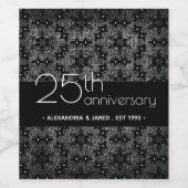 Zwart Kant Jubileum Wijn Etiket (Enkel label)