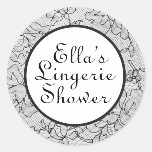 Zwart Kant Lingerie Stickers (Voorkant)