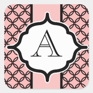 Zwart Kant Monogram Stickers