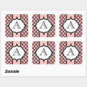 Zwart Kant Monogram Stickers (Vel)