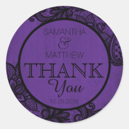 Zwart Kant Paarse Moderne Gothic Dank u Label