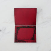 Zwart Kant Rood Moderne Gothic Dank u Bedankkaart (Binnen)