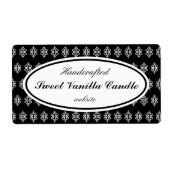 Zwart kant zakelijke labels (Voorkant)