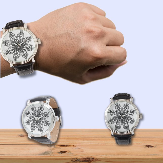 Zwart kantmotief 2 horloge (Creator heeft geüpload)