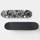 Zwart kantpatroon op witte achtergrond skateboard (Horizontaal)